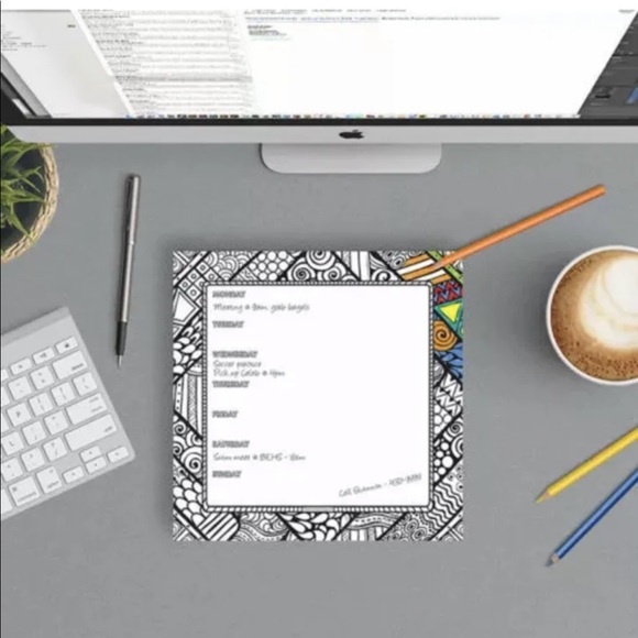 Color Me Weekly Desk Pad - Picture 3 of 3